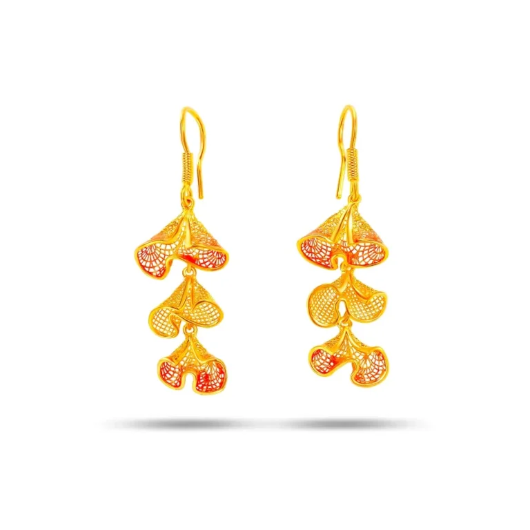 Marigold Cherish 999 Pure Gold Earrings