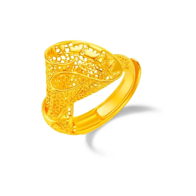Tulle Weave Cherish 999 Pure Gold Ring
