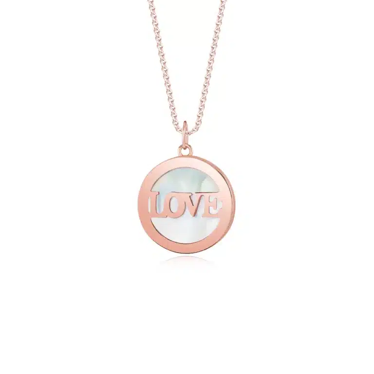 Lovey Dovey Mother Of Pearl Diamond Pendant