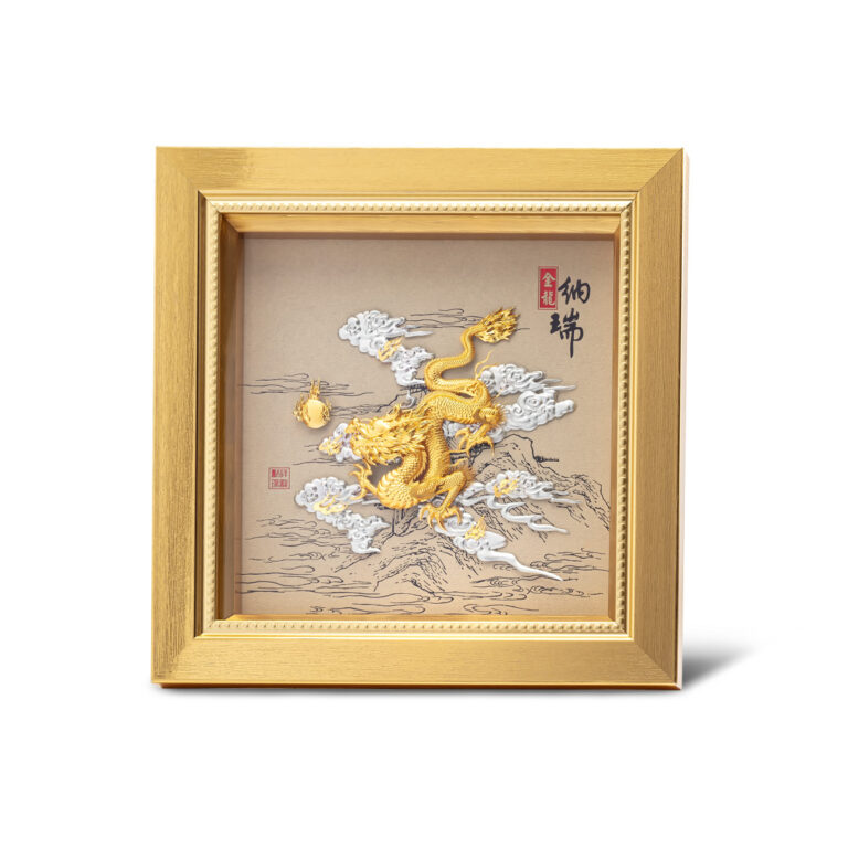 Dragon's Pearl 999 Pure Gold Plated Painting